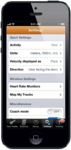 Portrait settings screen